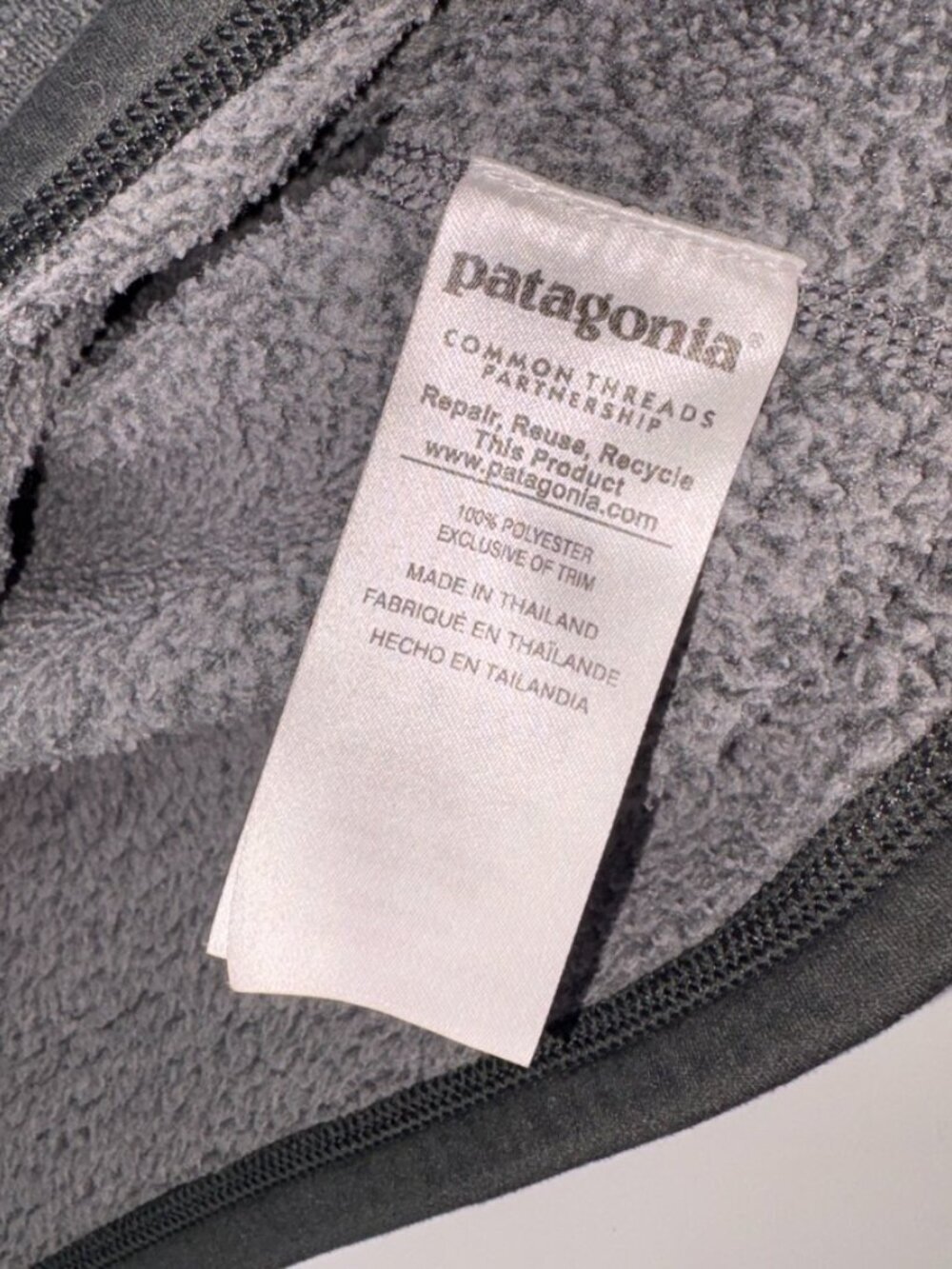 Patagonia Men's Better Sweater Quarter Zip Pullover Heathered Gray size Medium - Picture 7 of 7